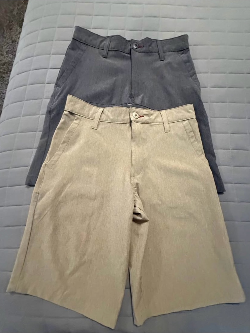 burnside Khaki and Gray Boys Shorts - 2 Pair bundle NWOT-Size 12